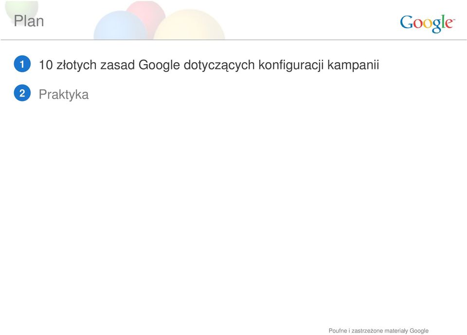 Google dotyczących