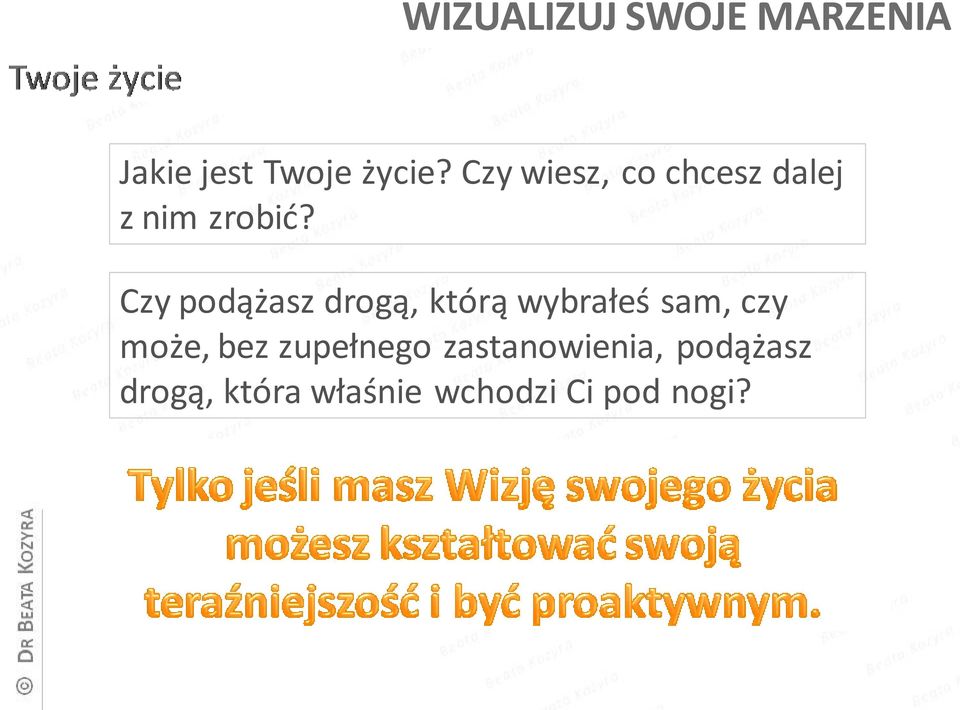 Czy podążasz drogą, którą wybrałeś sam, czy