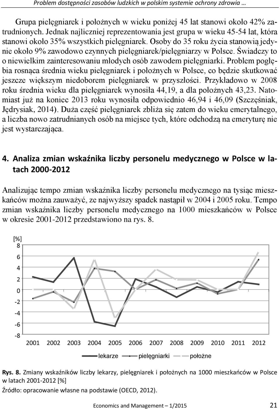 Osoby do 35 roku życia stanowią jedynie około 9% zawodowo czynnych pielęgniarek/pielęgniarzy w Polsce. Świadczy to o niewielkim zainteresowaniu młodych osób zawodem pielęgniarki.