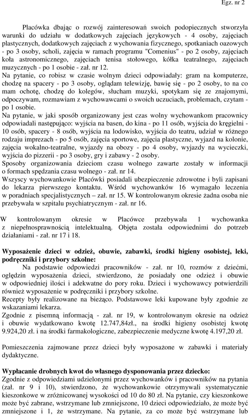 muzycznych - po 1 osobie - zał. nr 12.