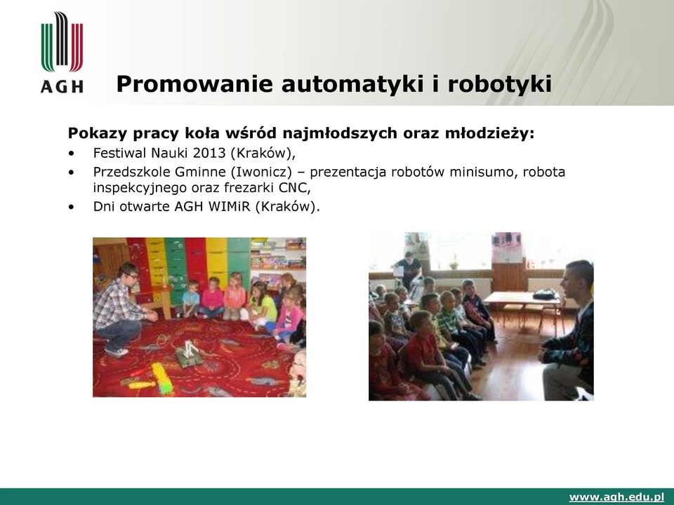 Przedszkole Gminne (Iwonicz) prezentacja robotów minisumo,