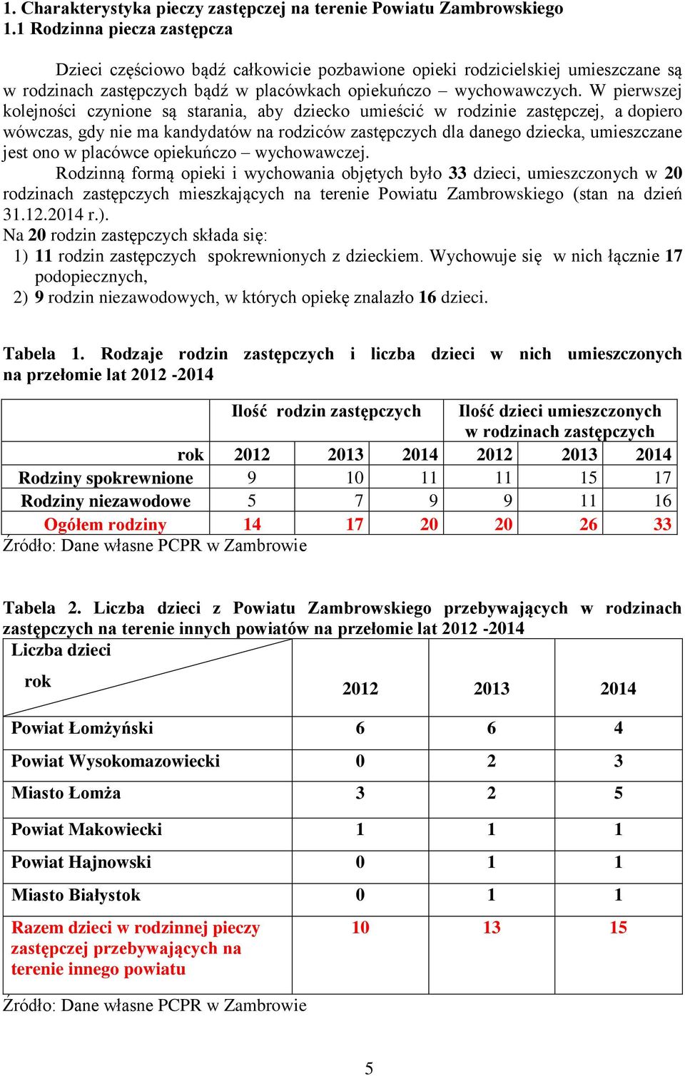 W pierwszej kolejności czynione są starania, aby dziecko umieścić w rodzinie zastępczej, a dopiero wówczas, gdy nie ma kandydatów na rodziców zastępczych dla danego dziecka, umieszczane jest ono w