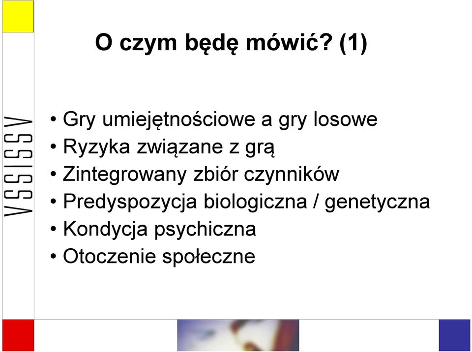 związane z grą Zintegrowany zbiór czynników