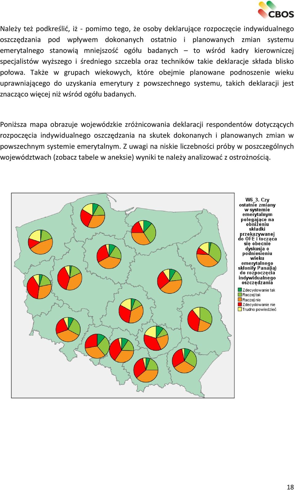 Także w grupach wiekowych, które obejmie planowane podnoszenie wieku uprawniającego do uzyskania emerytury z powszechnego systemu, takich deklaracji jest znacząco więcej niż wśród ogółu badanych.