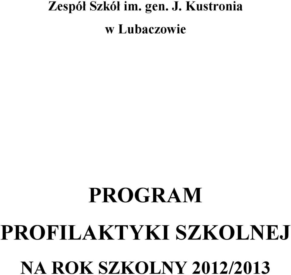 PROGRAM PROFILAKTYKI