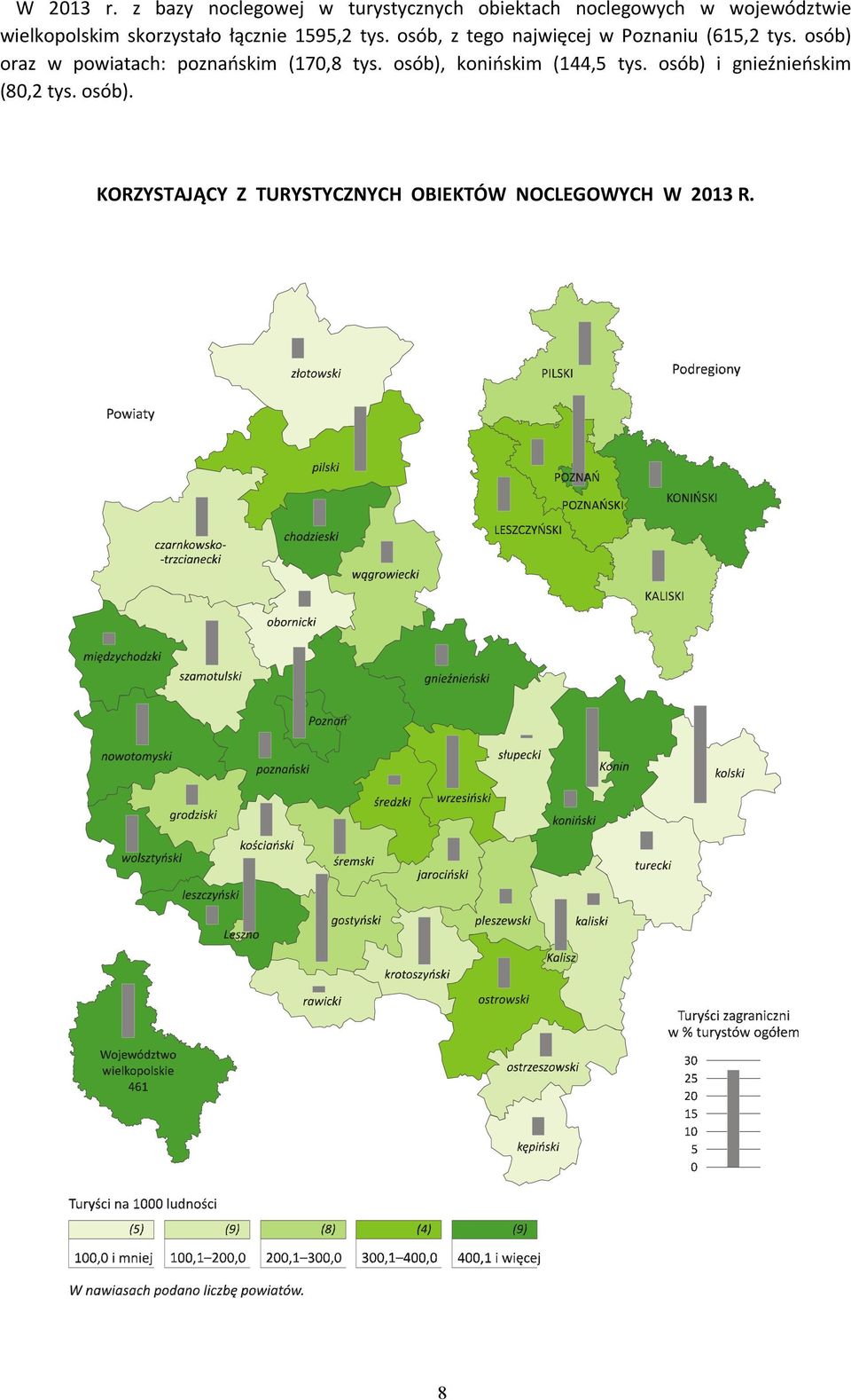 skorzystało łącznie 1595,2 tys. osób, z tego najwięcej w Poznaniu (615,2 tys.