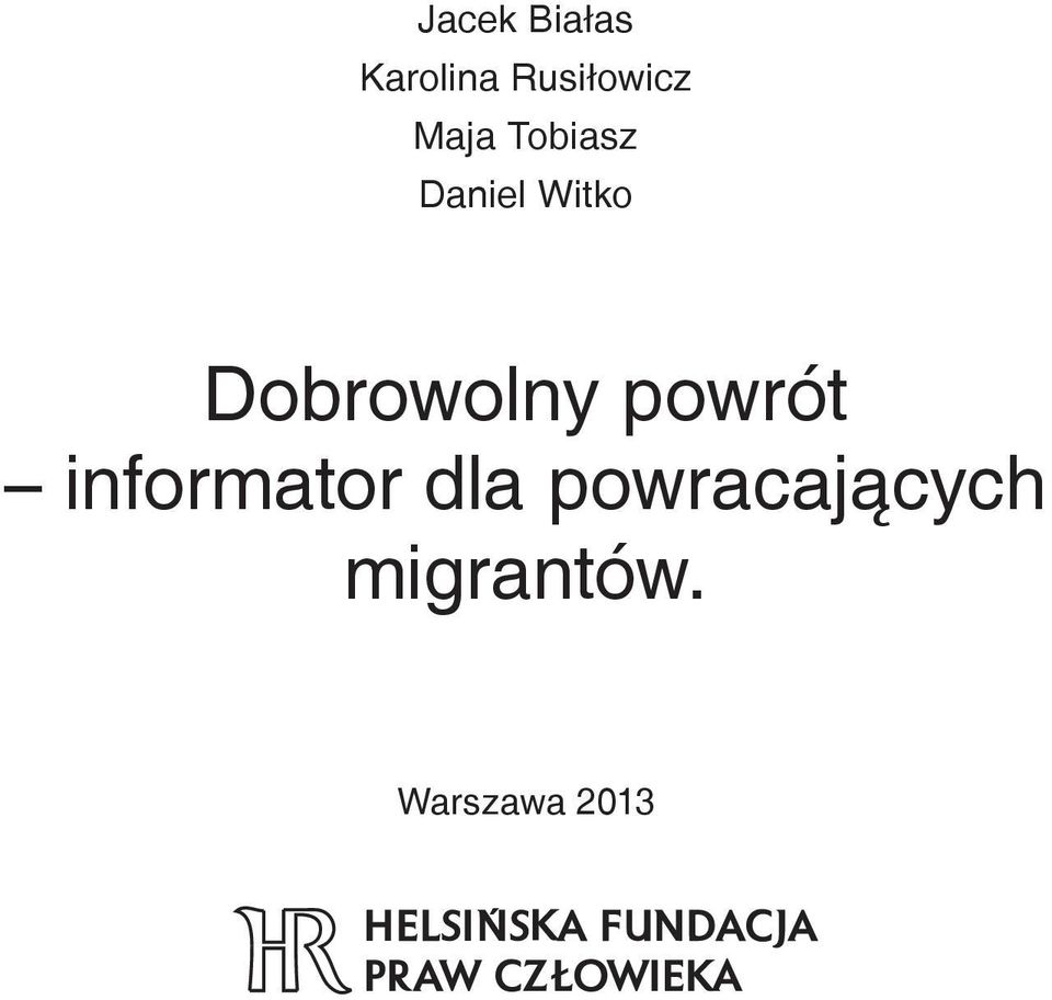 Dobrowolny powrót informator dla