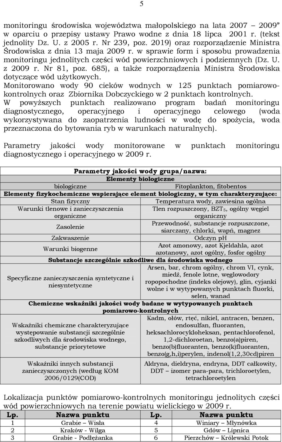 Nr 81, poz. 685), a także rozporządzenia Ministra Środowiska dotyczące wód użytkowych.