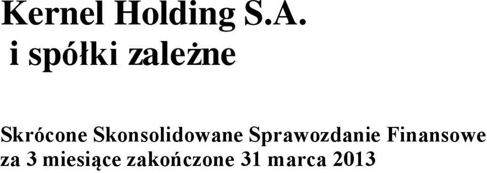 Skonsolidowane