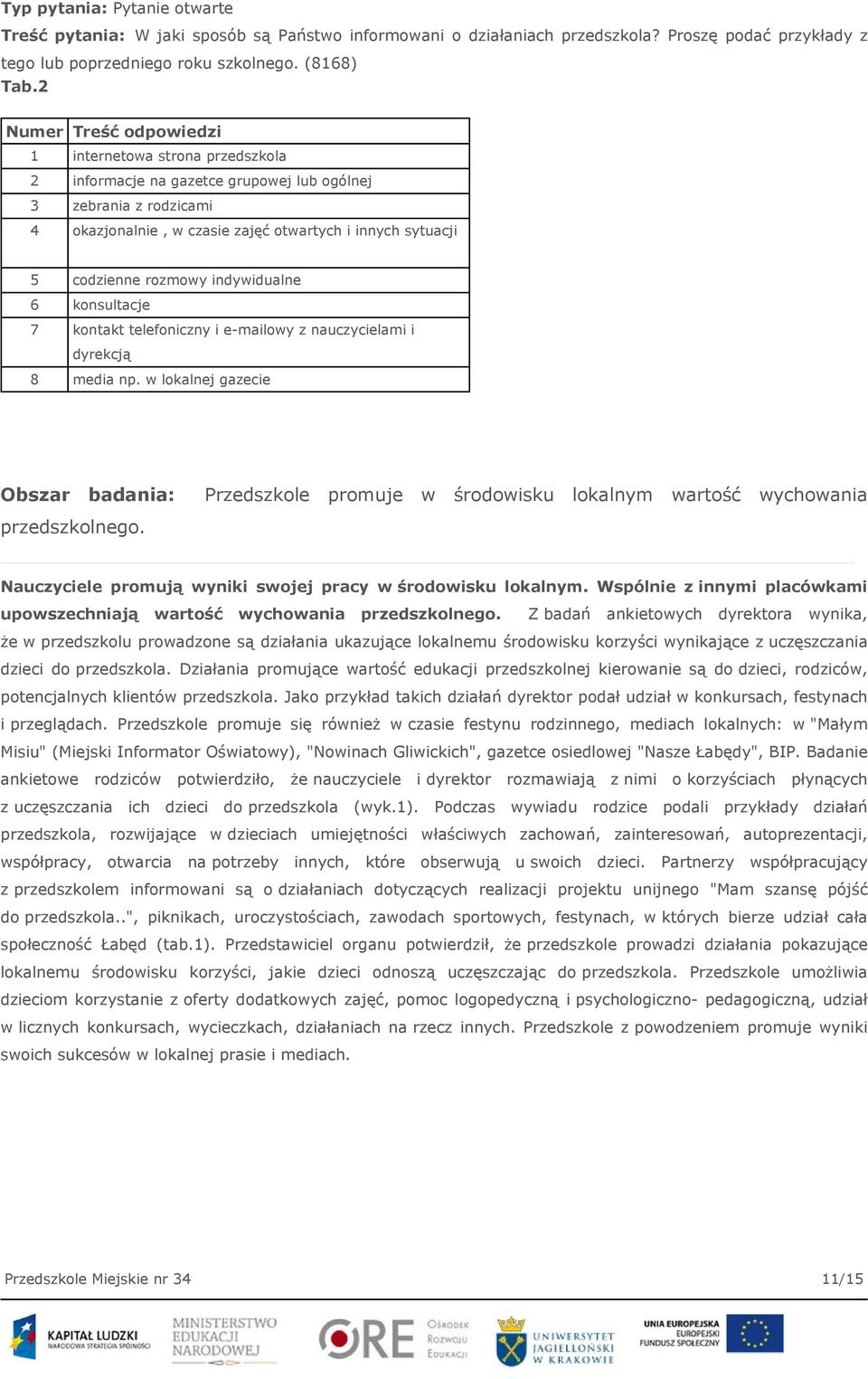 rozmowy indywidualne 6 konsultacje 7 kontakt telefoniczny i e-mailowy z nauczycielami i dyrekcją 8 media np.