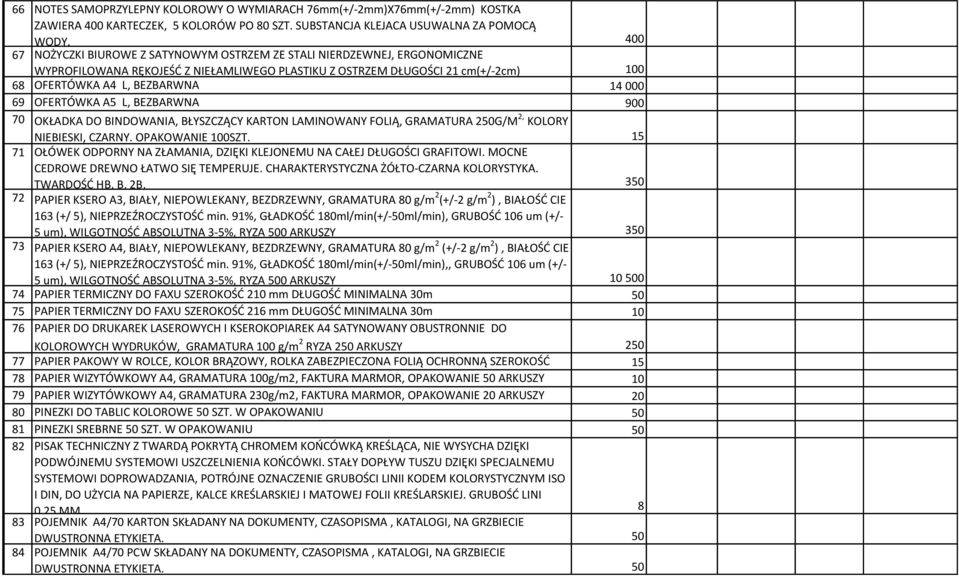 69 OFERTÓWKA A5 L, BEZBARWNA 900 70 OKŁADKA DO BINDOWANIA, BŁYSZCZĄCY KARTON LAMINOWANY FOLIĄ, GRAMATURA 250G/M 2, KOLORY NIEBIESKI, CZARNY. OPAKOWANIE 100SZT.