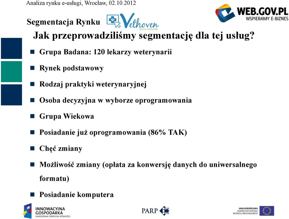 Osoba decyzyjna w wyborze oprogramowania Grupa Wiekowa Posiadanie już oprogramowania