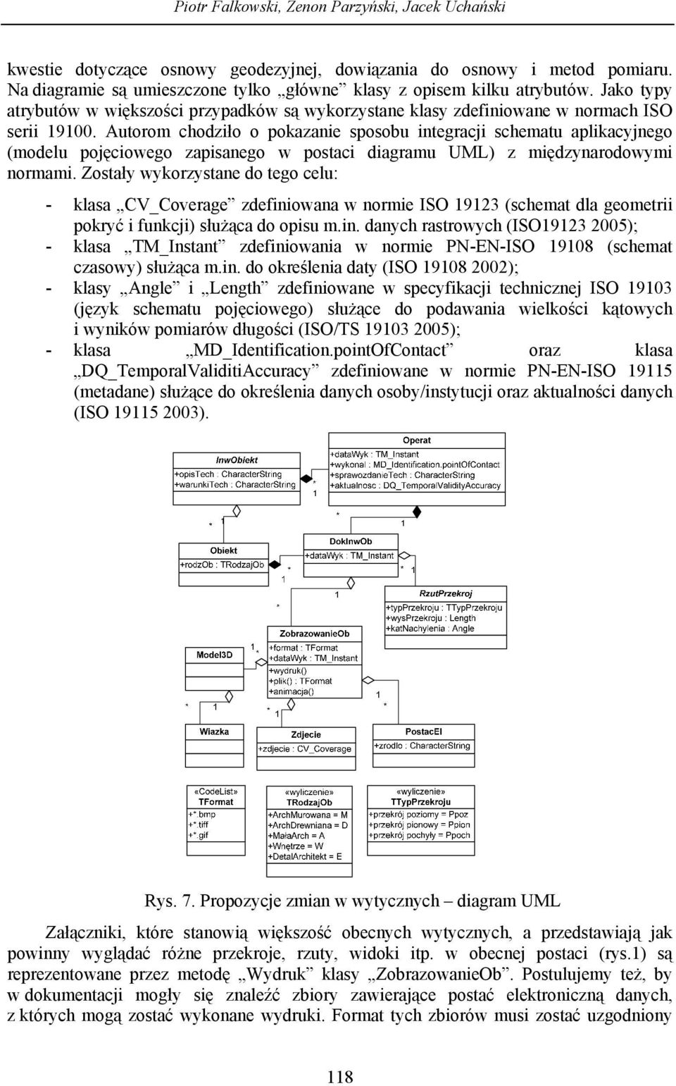 Autorom chodziło o pokazanie sposobu integracji schematu aplikacyjnego (modelu pojęciowego zapisanego w postaci diagramu UML) z międzynarodowymi normami.