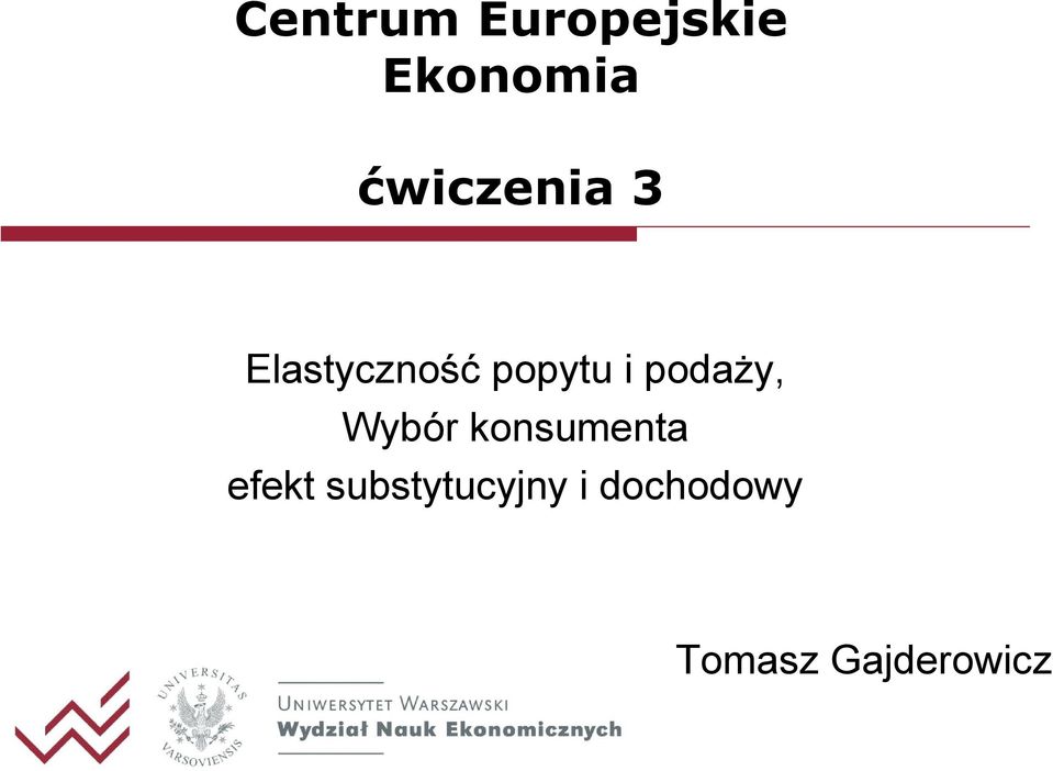 podaży, Wybór konsumenta efekt