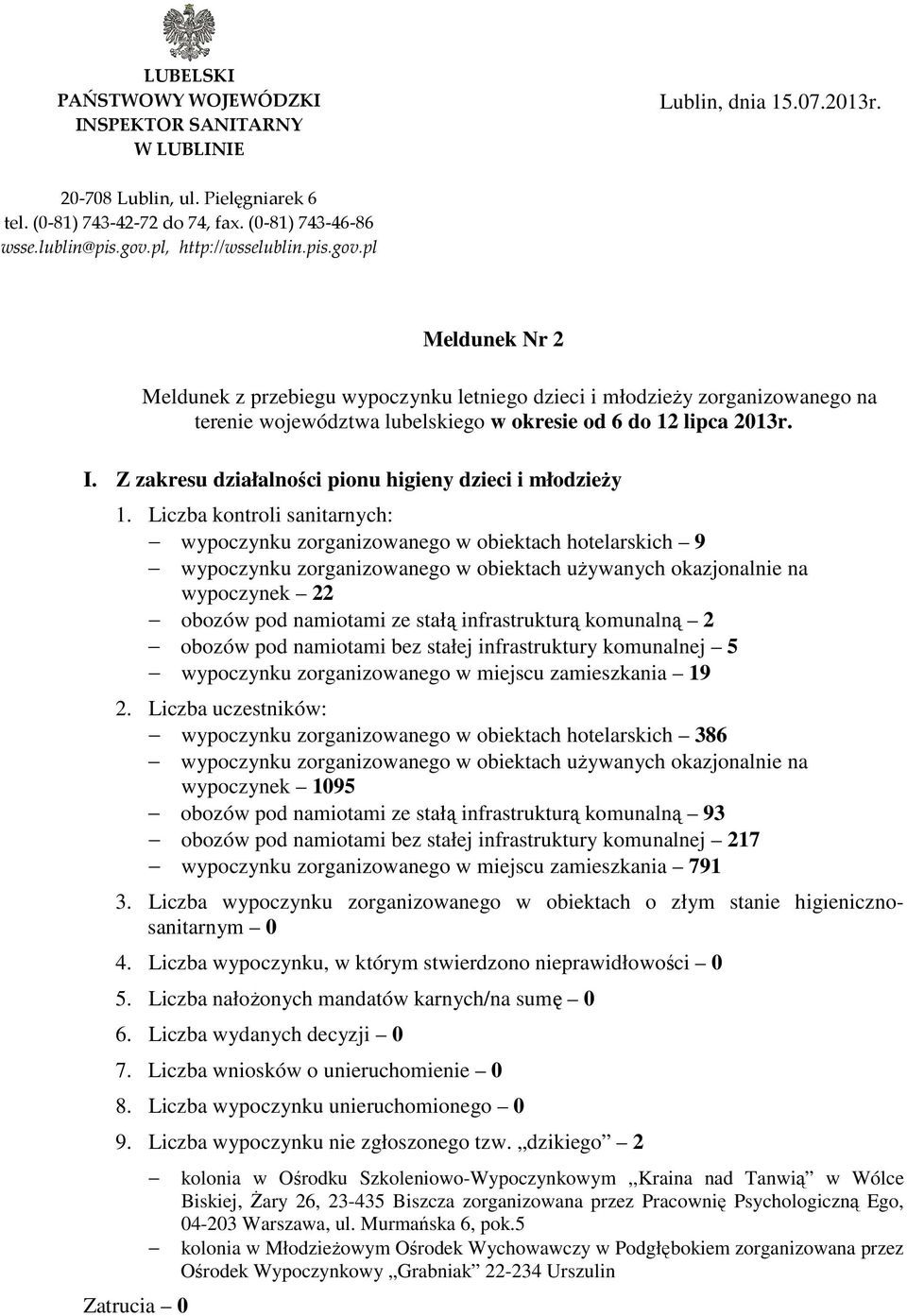 Z zakresu działalności pionu higieny dzieci i młodzieŝy 1.