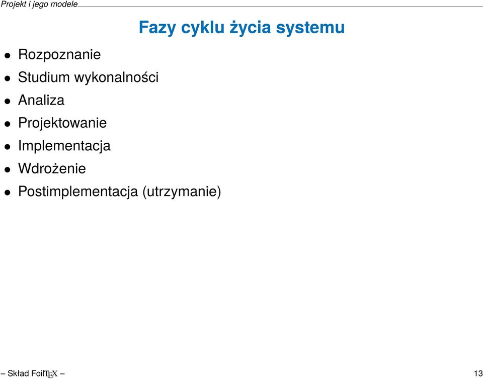 Wdrożenie Postimplementacja