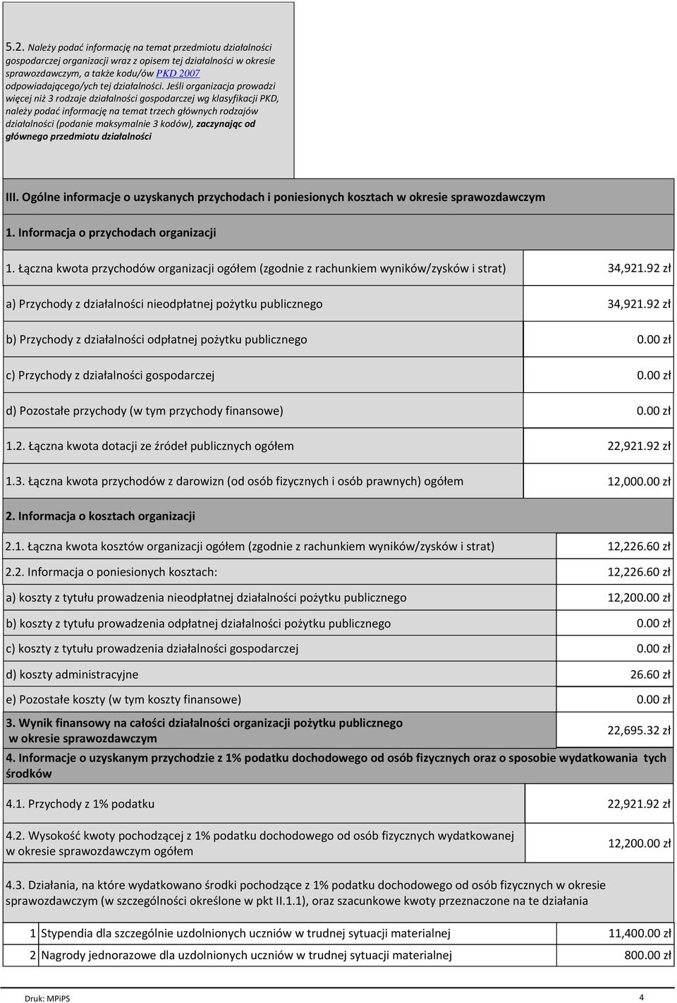 Informacja o przychodach organizacji BČŠĆ ĆŠ Ģ ÕĆĆŠ ÕÕ ĢĆŠ Ć ĆWŠ ĢĢĆĆł Š ĢĆ ļłšõ ļwš ĢĢĆĆł Š ĢĆ ļłšõ ŠWŠ ĢĢĆĆł ŠÕ ĢĆŠ ĢW ĆŠ ĢŠ ĢĆ BČŠĆ ĆĢ ĆŠĢļłŠŠ Õ BČŠĆ ĆŠ ĢĢĆ Ģ ļšš ļćš Õ 2.