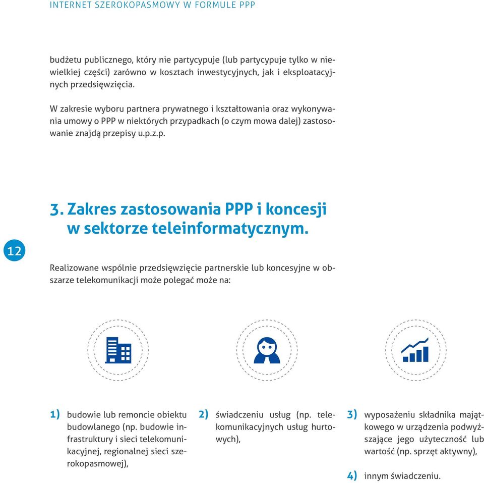 Zakres zastosowania PPP i koncesji w sektorze teleinformatycznym.