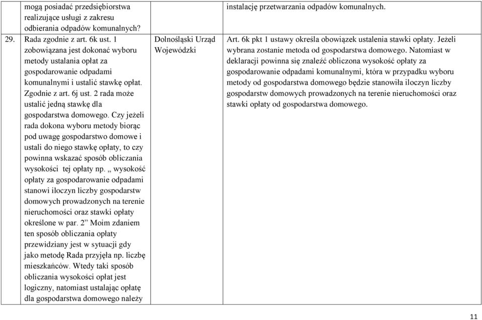 2 rada może ustalić jedną stawkę dla gospodarstwa domowego.