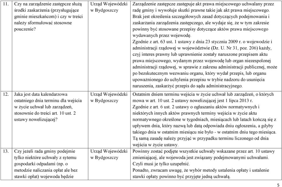 Czy jeżeli rada gminy podejmie tylko niektóre uchwały z sytemu gospodarki odpadami (np.