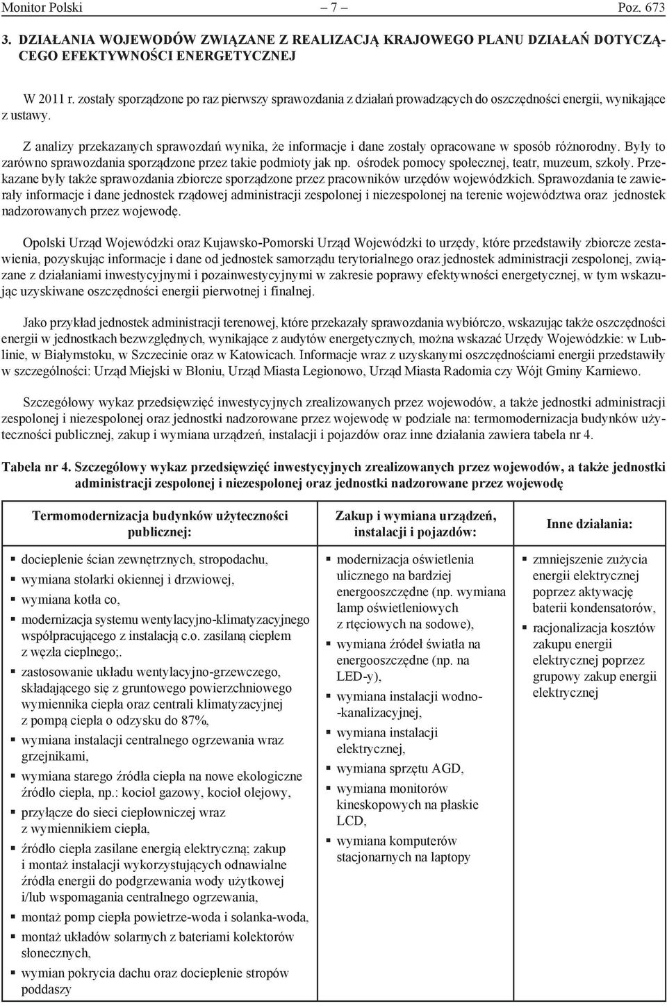 Z analizy przekazanych sprawozdań wynika, że informacje i dane zostały opracowane w sposób różnorodny. Były to zarówno sprawozdania sporządzone przez takie podmioty jak np.