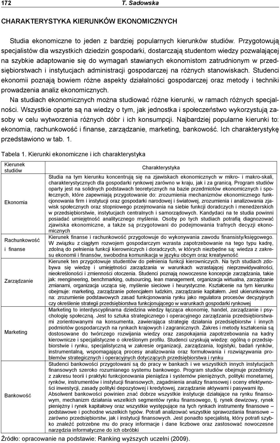 i instytucjach administracji gospodarczej na róŝnych stanowiskach. Studenci ekonomii poznają bowiem róŝne aspekty działalności gospodarczej oraz metody i techniki prowadzenia analiz ekonomicznych.