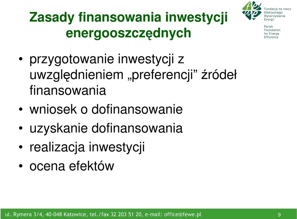 preferencji źródeł finansowania wniosek o