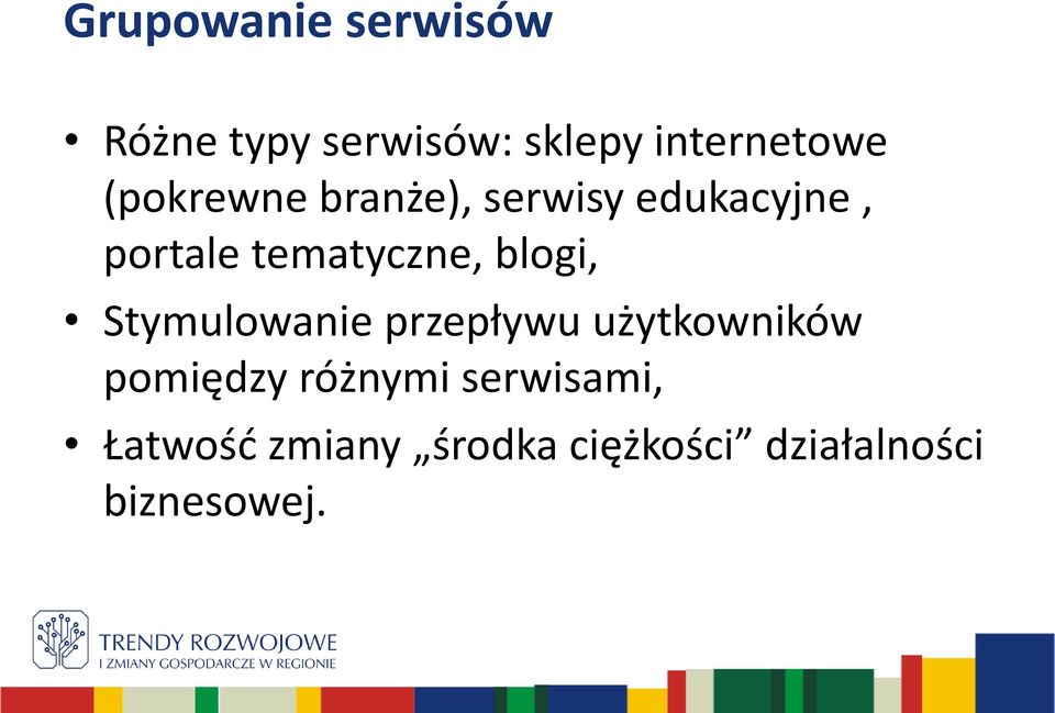 blogi, Stymulowanie przepływu użytkowników pomiędzy różnymi