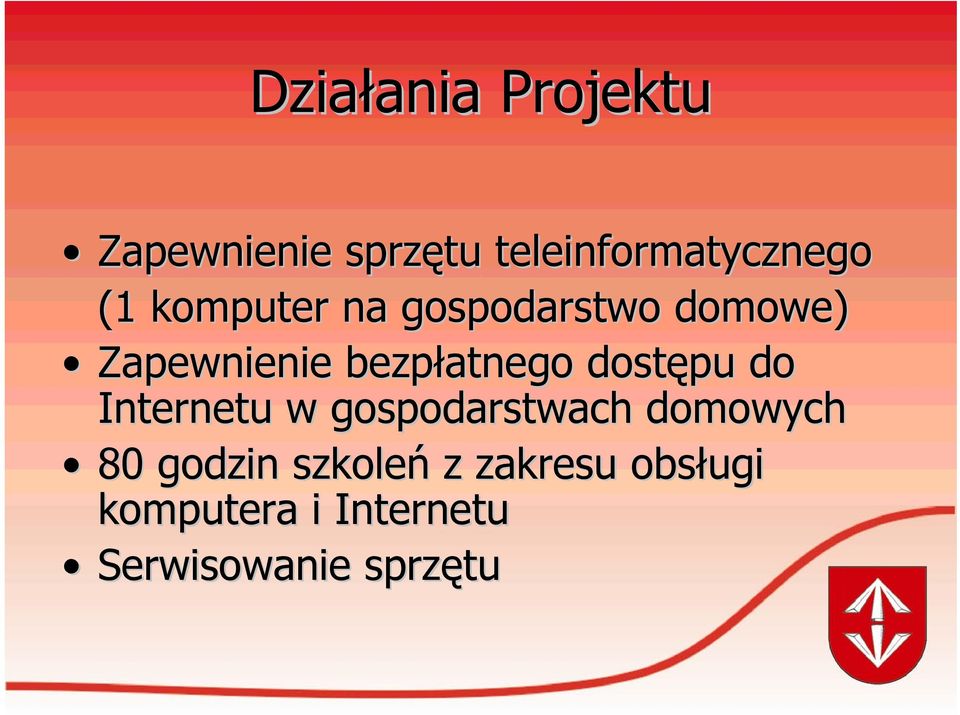 dostępu do Internetu u w gospodarstwach ach domowych 80 godzin