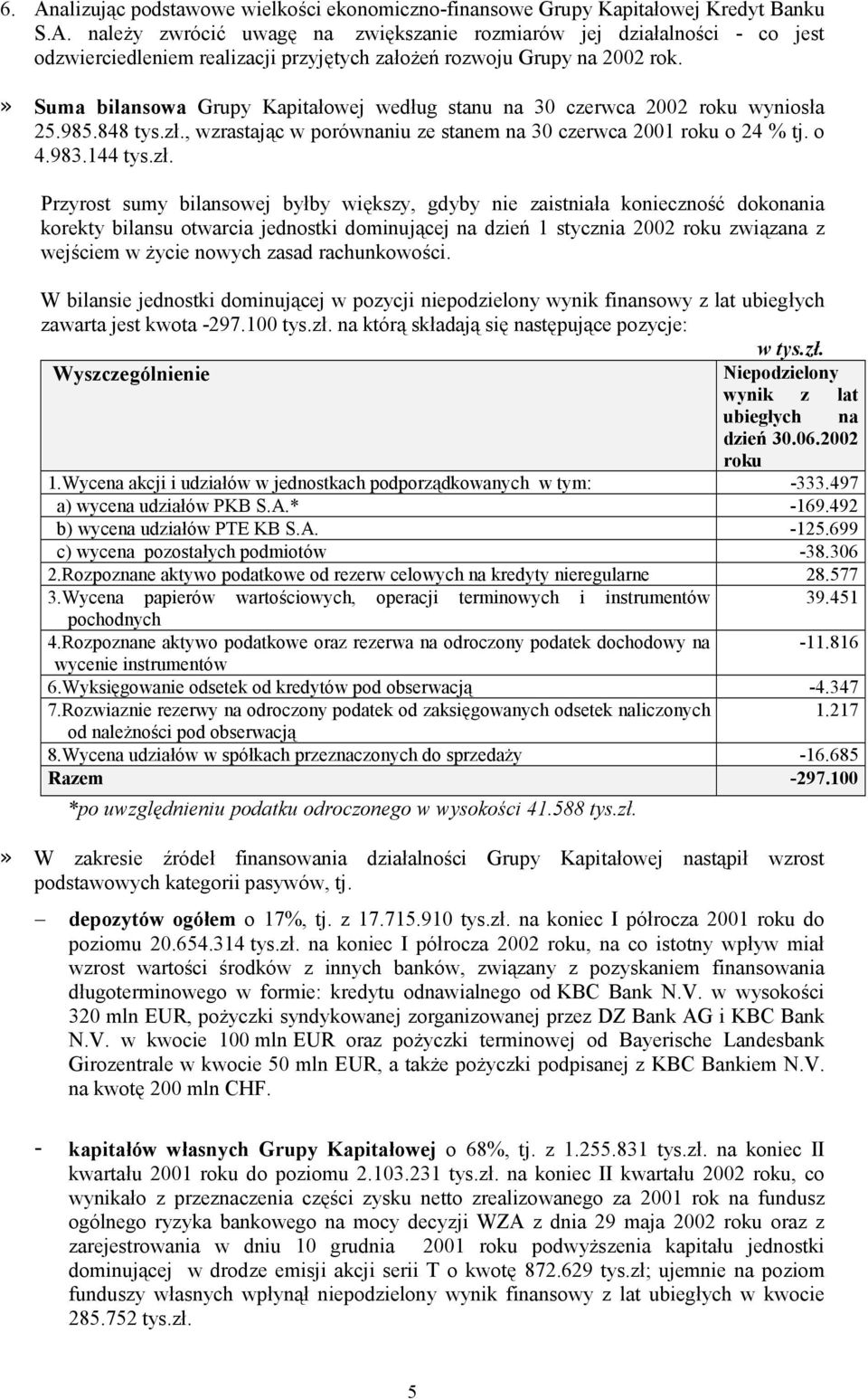 , wzrastając w porównaniu ze stanem na 30 czerwca 2001 roku o 24 % tj. o 4.983.144 tys.zł.