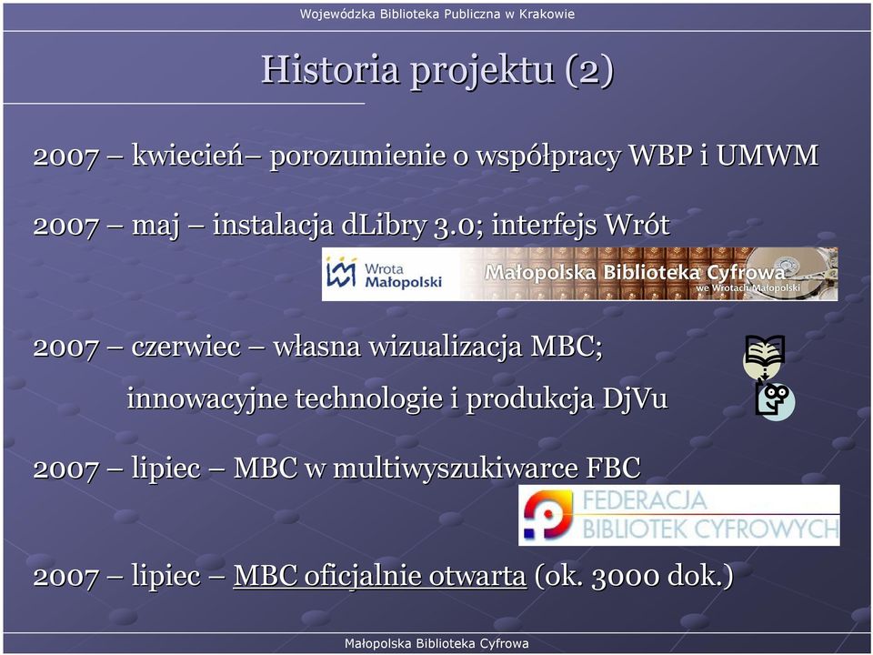 0; interfejs Wrót 2007 czerwiec własna wizualizacja MBC; innowacyjne