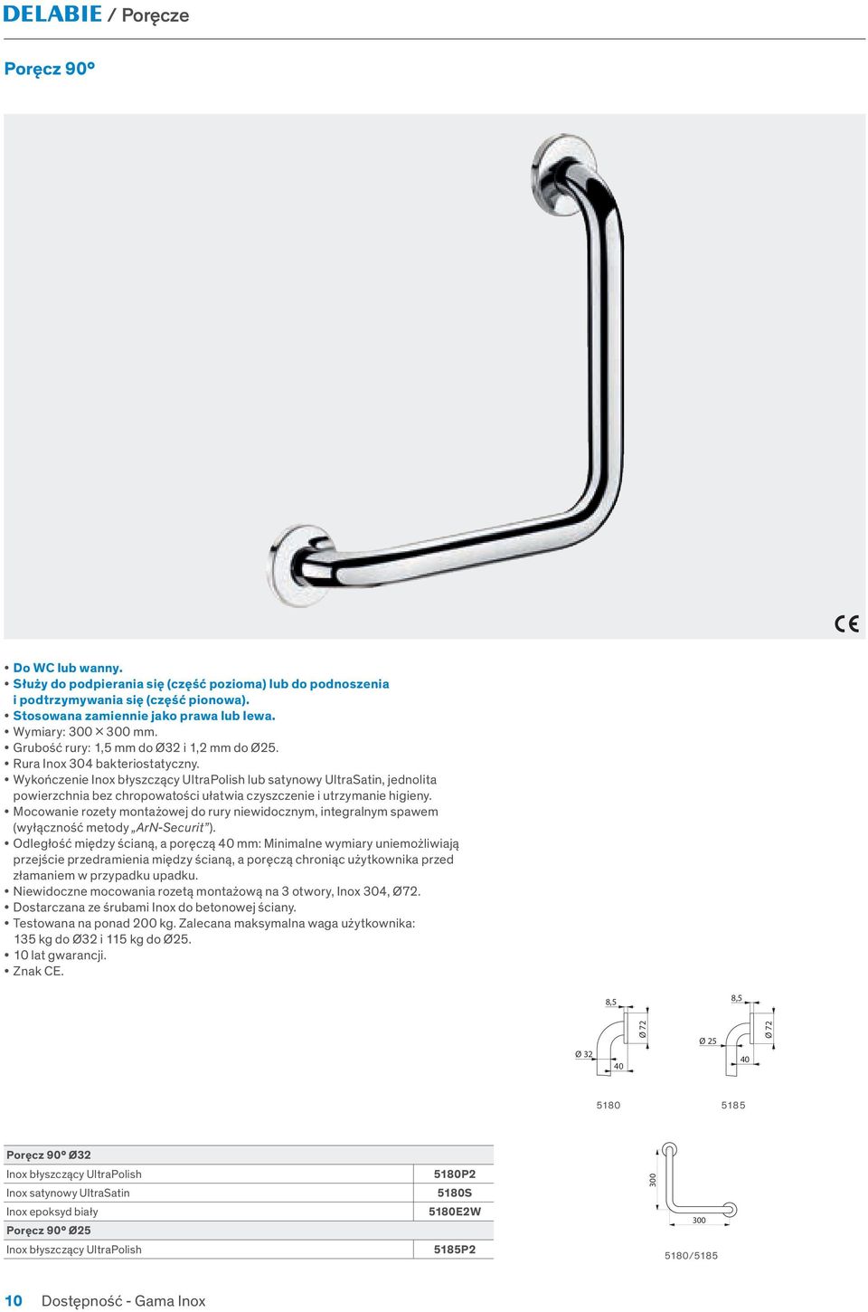 Wykończenie Inox błyszczący UltraPolish lub satynowy UltraSatin, jednolita powierzchnia bez chropowatości ułatwia czyszczenie i utrzymanie higieny.