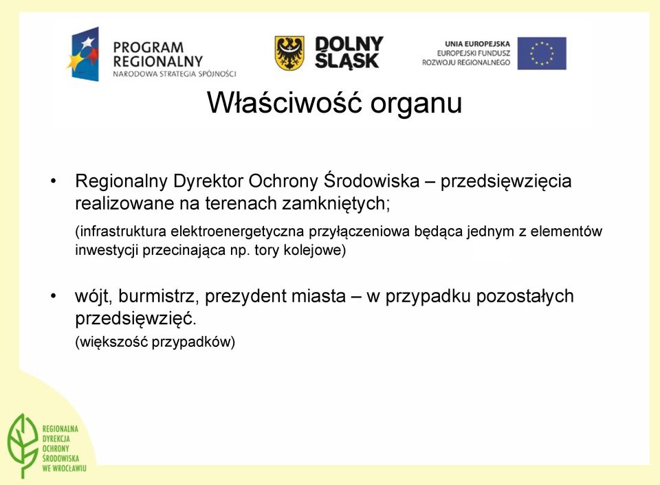 przyłączeniowa będąca jednym z elementów inwestycji przecinająca np.