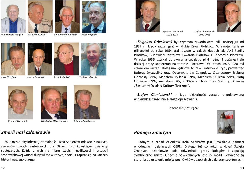 W swojej karierze piłkarskiej do roku 1954 grał jeszcze w takich klubach jak: AKS Feniks Piotrków, Budowlani Piotrków, Gwardia Piotrków i Concordia Piotrków.