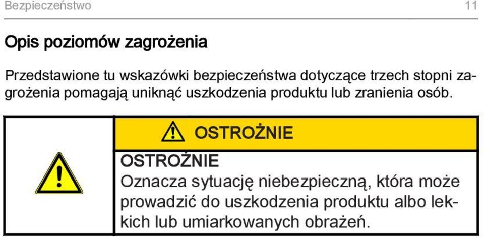 produktu lub zranienia osób.