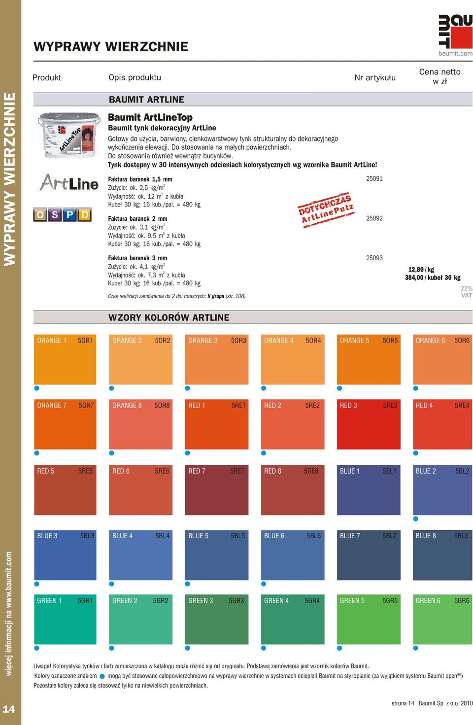 Faktura baranek 1,5 mm Zu ycie: ok.,5 kg/m Wydajnoœæ: ok. 1 m z kub³a Kube³ 30 kg; 16 kub./pal. = 480 kg Faktura baranek mm Zu ycie: ok. 3,1 kg/m Wydajnoœæ: ok. 9,5 m z kub³a Kube³ 30 kg; 16 kub./pal. = 480 kg Faktura baranek 3 mm Zu ycie: ok.