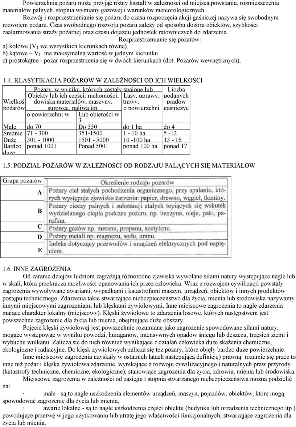 Czas swobodnego rozwoju pożaru zależy od sposobu dozoru obiektów, szybkości zaalarmowania straży pożarnej oraz czasu dojazdu jednostek ratowniczych do zdarzenia.