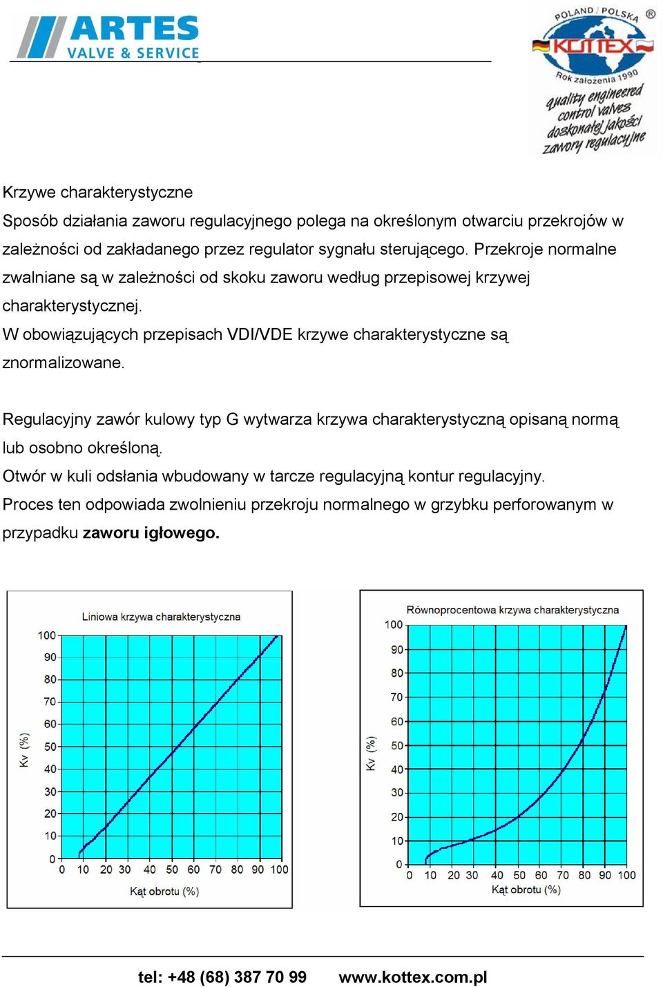 W obowiązujących przepisach VDI/VDE krzywe charakterystyczne są znormalizowane.