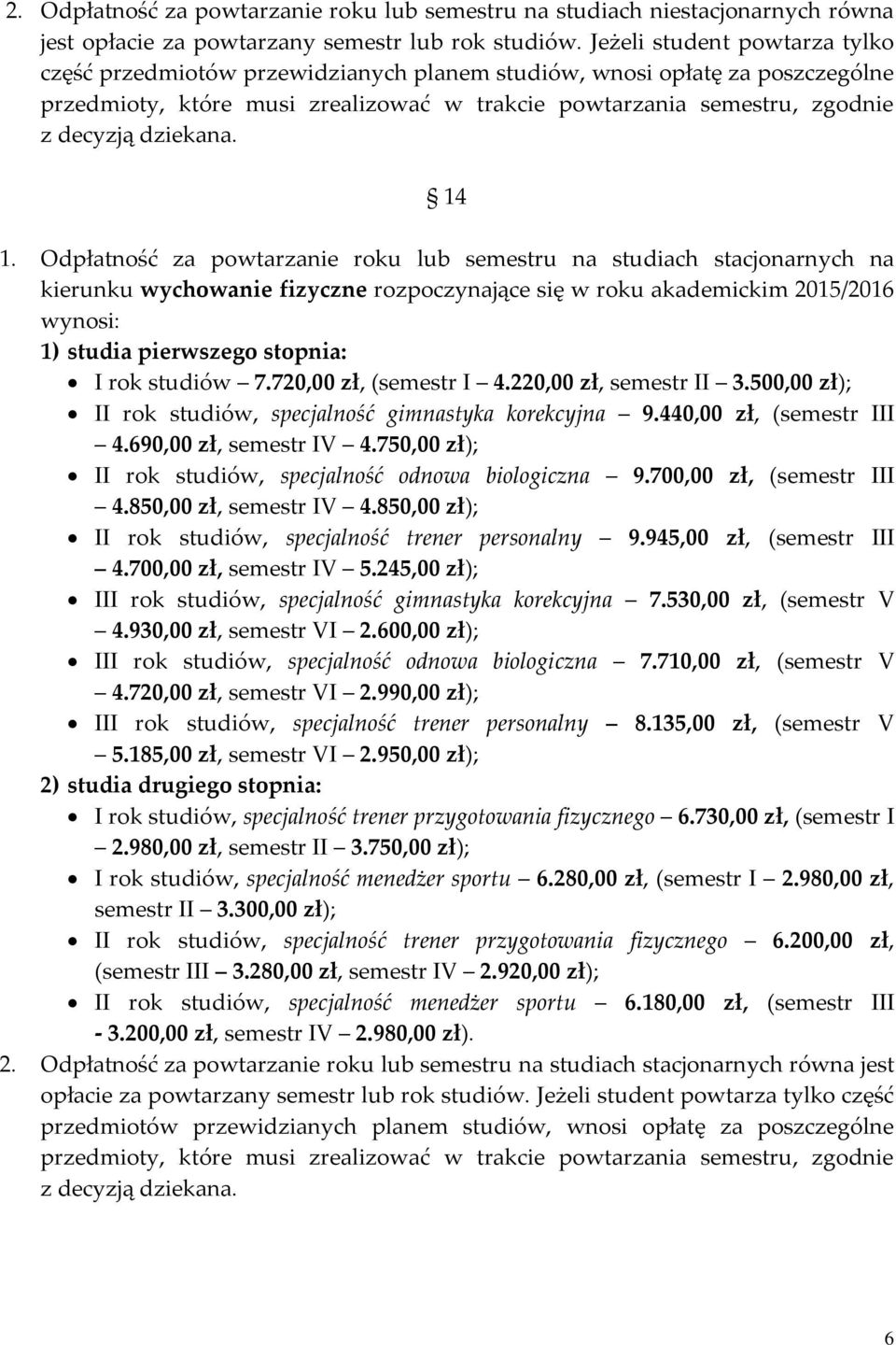 dziekana. 14 1.