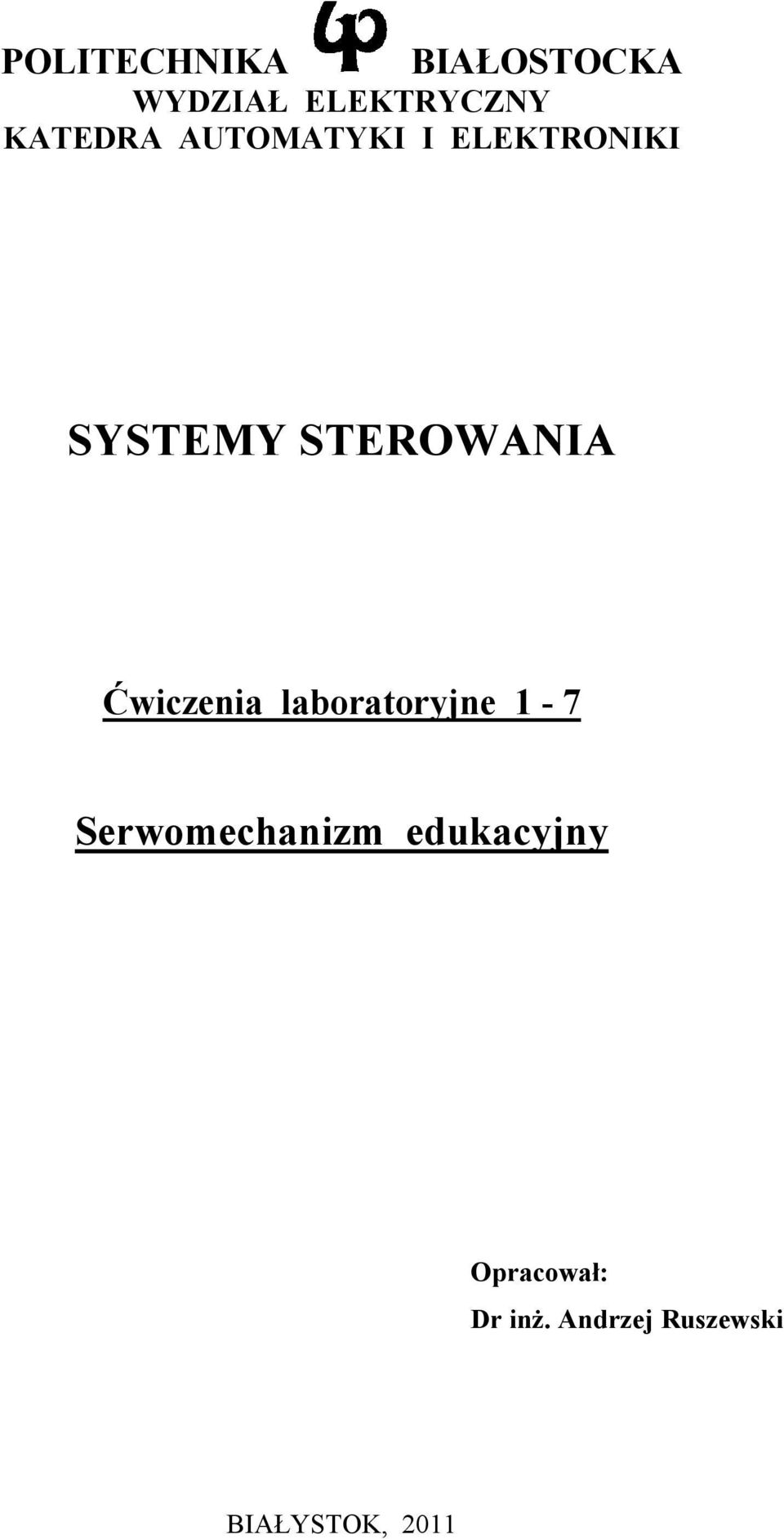 STEROWANIA Ćwizenia laboratoryjne - 7
