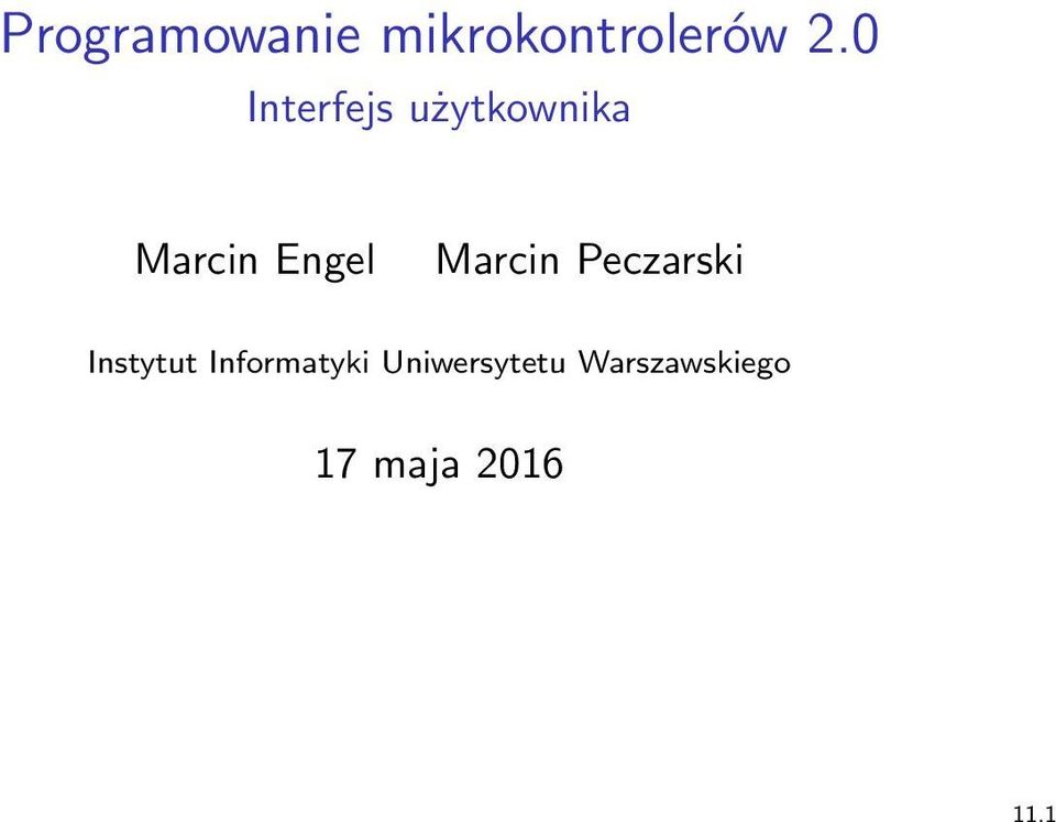 Marcin Peczarski Instytut