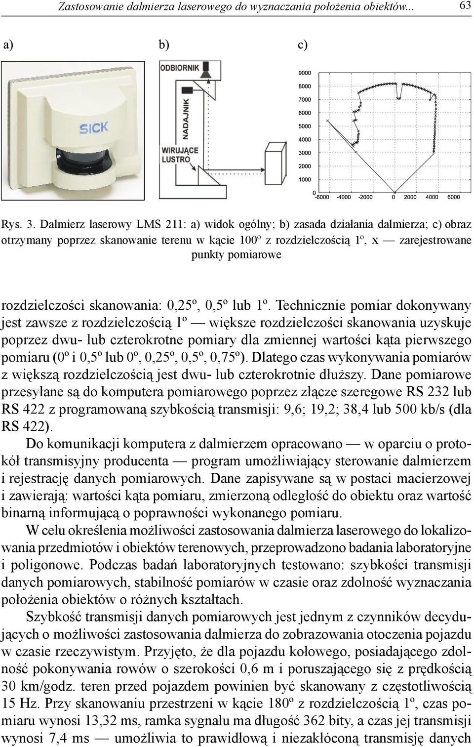 rozdzielczości skanowania: 0,25º, 0,5º lub 1º.