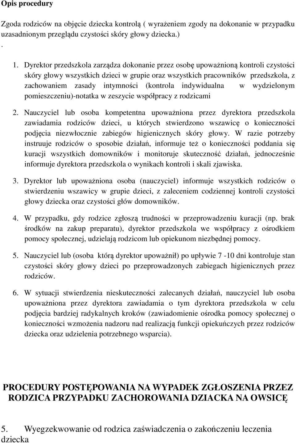 (kontrola indywidualna w wydzielonym pomieszczeniu)-notatka w zeszycie współpracy z rodzicami 2.