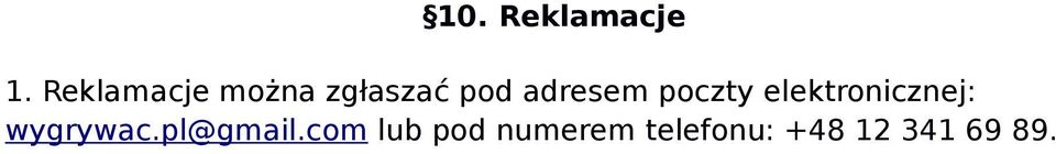 adresem poczty elektronicznej: