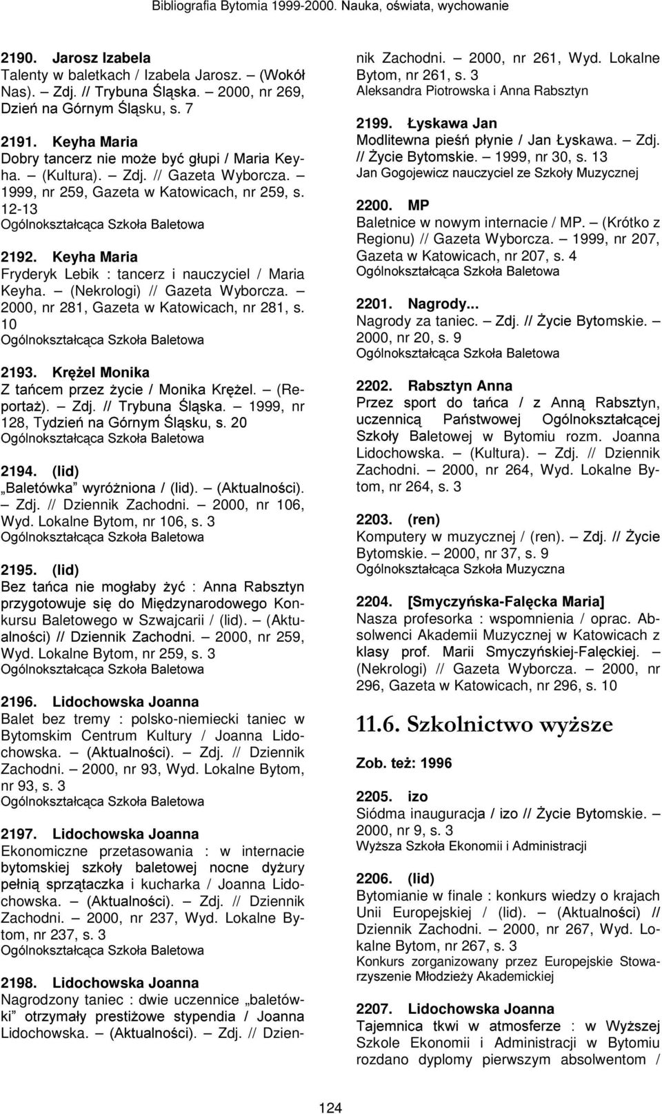 (Nekrologi) // Gazeta Wyborcza. 2000, nr 281, Gazeta w Katowicach, nr 281, s. 10 2JyOQRNV]WDáFFD6]NRáD%DOHWRZD 2193..U*HO0RQLND =WDFHPSU]H]*\FLH0RQLND.