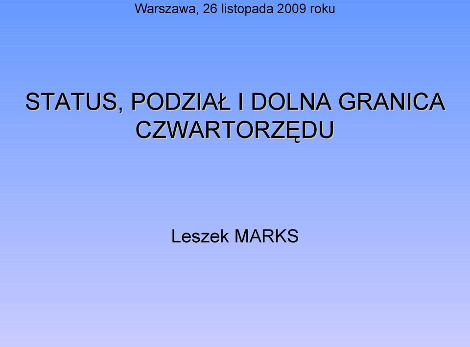 PODZIAŁ I DOLNA