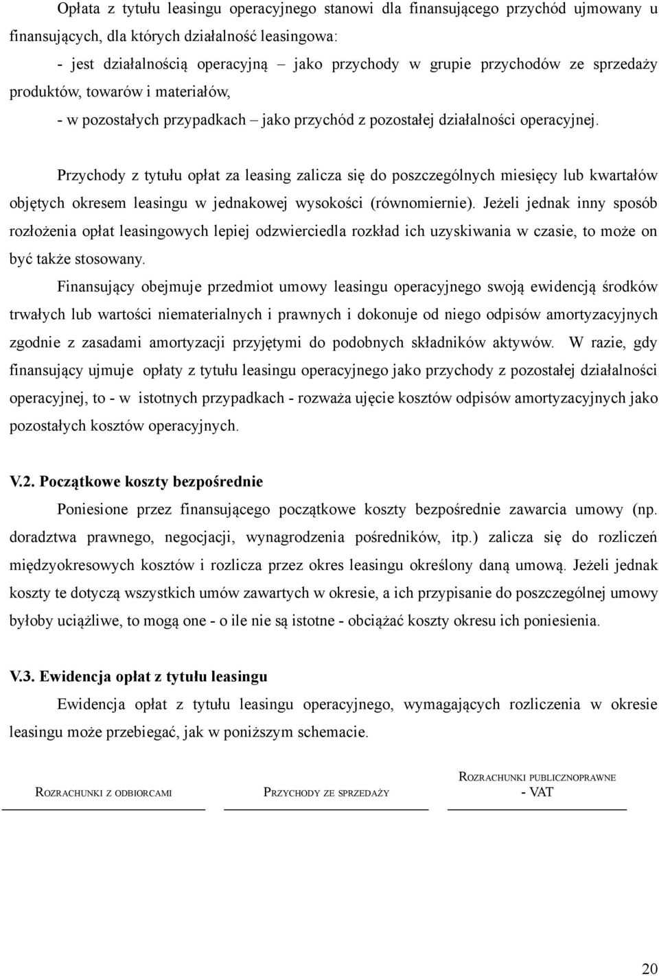 Przychody z tytułu opłat za leasing zalicza się do poszczególnych miesięcy lub kwartałów objętych okresem leasingu w jednakowej wysokości (równomiernie).