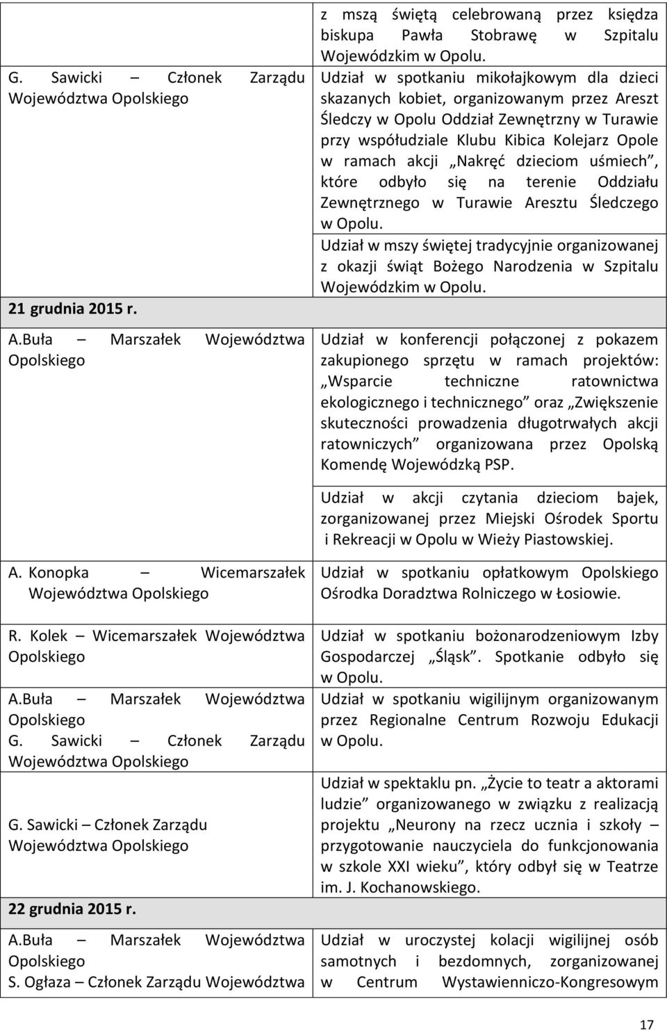 Zewnętrzny w Turawie przy współudziale Klubu Kibica Kolejarz Opole w ramach akcji Nakręć dzieciom uśmiech, które odbyło się na terenie Oddziału Zewnętrznego w Turawie Aresztu Śledczego Udział w mszy