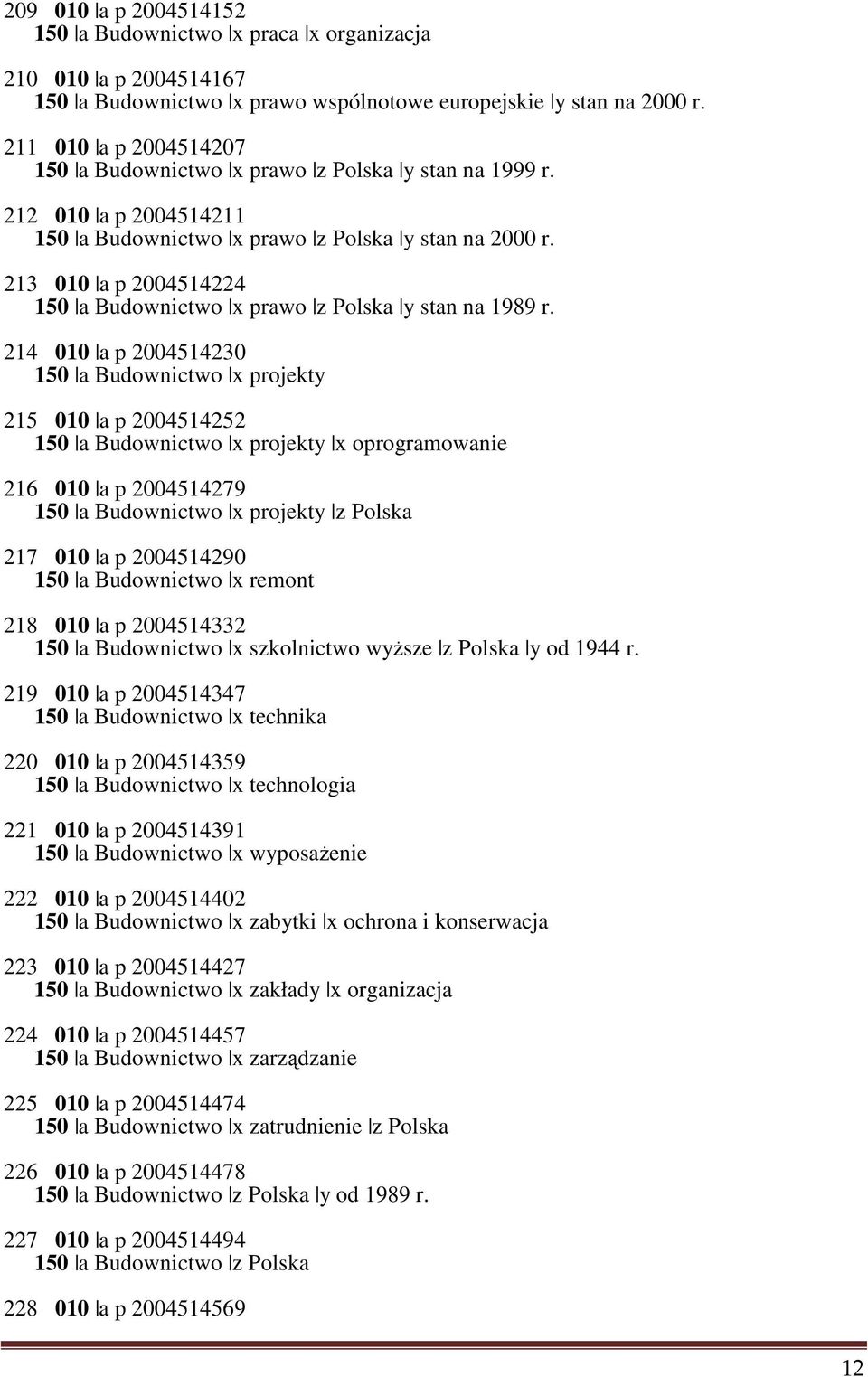 213 010 a p 2004514224 150 a Budownictwo x prawo z Polska y stan na 1989 r.