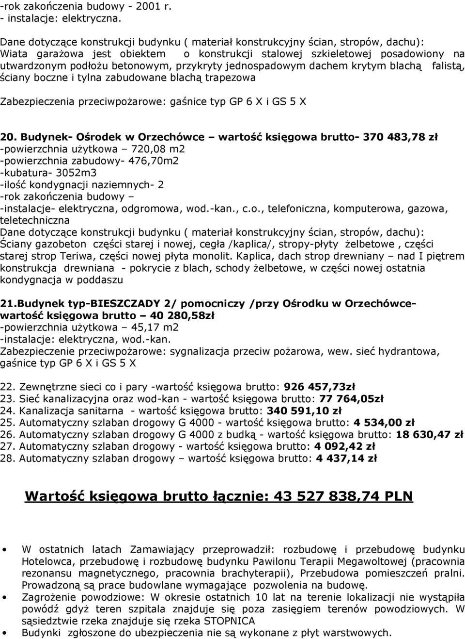 blachą trapezowa gaśnice typ GP 6 X i GS 5 X 20.